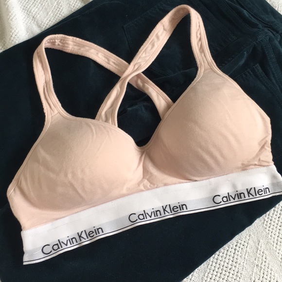 lightly lined bralette calvin klein